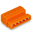 1-conductor male connector; Snap-in mounting feet; 2.5 mm²; Pin spacing 7.62 mm; 5-pole; 2,50 mm²; orange