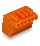 1-conductor female plug; angled; 2.5 mm²; Pin spacing 5.08 mm; 19-pole; 2,50 mm²; orange