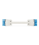 pre-assembled interconnecting cable; Eca; Socket/plug; 5-pole; Cod. I; H05VV-F 5G 1.5 mm²; 8 m; 1,50 mm²; blue