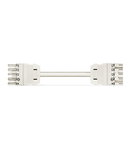 pre-assembled interconnecting cable; Eca; Socket/plug; 5-pole; Cod. A; H05Z1Z1-F 5G 2.5 mm²; 7 m; 2,50 mm²; white