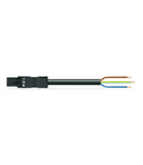 pre-assembled connecting cable; Eca; Plug/open-ended; 3-pole; Cod. A; H05VV-F 3G 1.5 mm²; 2 m; 1,50 mm²; black