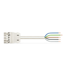 pre-assembled connecting cable; Eca; Plug/open-ended; 5-pole; Cod. A; H05VV-F 5G 1.5 mm²; 2 m; 1,50 mm²; white