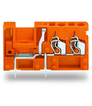 Stackable 2-conductor PCB terminal block; with commoning option; 2.5 mm²; Pin spacing 5.08 mm; 1-pole; CAGE CLAMP®; 2,50 mm²; orange