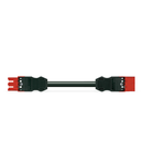 pre-assembled interconnecting cable; Eca; Socket/plug; 3-pole; Cod. P; H05VV-F 3G 1.5 mm²; 3 m; 1,50 mm²; red