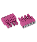 Socket; 4-pole; Cod. B; 4,00 mm²; pink