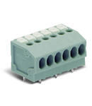 PCB terminal block; push-button; 1.5 mm²; Pin spacing 3.5 mm; 13-pole; Push-in CAGE CLAMP®; 1,50 mm²; gray