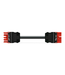 pre-assembled interconnecting cable; Eca; Socket/plug; 5-pole; Cod. P; H05VV-F 5G 2.5 mm²; 4m; 2,50 mm²; red