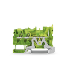 2-conductor/1-pin ground carrier terminal block; suitable for Ex nA applications; for DIN-rail 35 x 15 and 35 x 7.5; 2.5 mm²; Push-in CAGE CLAMP®; 2,50 mm²; green-yellow