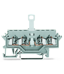 4-conductor disconnect terminal block; for DIN-rail 35 x 15 and 35 x 7.5; 2.5 mm²; CAGE CLAMP®; 2,50 mm²; blue