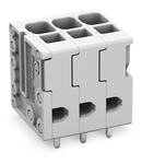 PCB terminal block; 4 mm²; Pin spacing 5 mm; 6-pole; Push-in CAGE CLAMP®; 4,00 mm²; gray