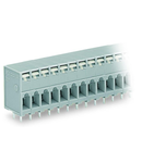 PCB terminal block; push-button; 2.5 mm²; Pin spacing 5 mm; 16-pole; CAGE CLAMP®; 2,50 mm²; gray