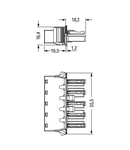 Snap-in socket; with protruding mating face; 5-pole; Cod. A; 4,00 mm²; white