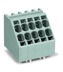 2-conductor PCB terminal block; 10 mm²; Pin spacing 7.5 mm; 4-pole; Push-in CAGE CLAMP®; 10,00 mm²; gray