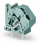 Stackable PCB terminal block; 4 mm²; Pin spacing 10 mm; 1-pole; CAGE CLAMP®; commoning option; 4,00 mm²; green-yellow