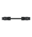 pre-assembled interconnecting cable; Eca; Socket/plug; 3-pole; Cod. A; H05Z1Z1-F 3G 1.5 mm²; 4m; 1,50 mm²; black