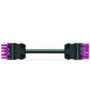 pre-assembled interconnecting cable; Eca; Socket/plug; 5-pole; Cod. B; H05VV-F 5G 1.5 mm²; 4m; 1,50 mm²; pink