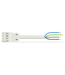 pre-assembled connecting cable; Eca; Plug/open-ended; 4-pole; Cod. A; H05VV-F 4G 1.5 mm²; 2 m; 1,50 mm²; white