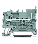 1-conductor/1-pin carrier terminal block; suitable for Ex nA applications; for DIN-rail 35 x 15 and 35 x 7.5; 2.5 mm²; Push-in CAGE CLAMP®; 2,50 mm²; gray