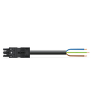 pre-assembled connecting cable; Eca; Socket/open-ended; 3-pole; Cod. A; H05VV-F 3G 1.5 mm²; 3 m; 1,50 mm²; white