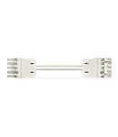 pre-assembled interconnecting cable; Eca; Socket/plug; 5-pole; Cod. A; H05Z1Z1-F 5G 2.5 mm²; 8 m; 2,50 mm²; white