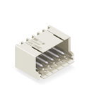 THR male header; 1.0 mm Ø solder pin; angled; Pin spacing 3.5 mm; 3-pole; light gray