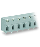 PCB terminal block; push-button; 2.5 mm²; Pin spacing 10 mm; 3-pole; CAGE CLAMP®; 2,50 mm²; gray