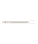 pre-assembled connecting cable; Eca; Plug/open-ended; 2-pole; Cod. A; 1 m; 1,00 mm²; white