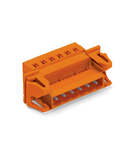 1-conductor male connector; Snap-in flange; 2.5 mm²; Pin spacing 5.08 mm; 3-pole; 2,50 mm²; orange
