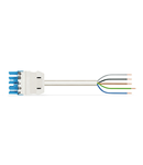 pre-assembled connecting cable; Eca; Socket/open-ended; 5-pole; Cod. I; H05Z1Z1-F 5G 1.5 mm²; 4m; 1,50 mm²; blue