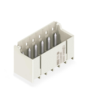 THR male header; 1.4 mm Ø solder pin; straight; Pin spacing 5 mm; 2-pole; light gray