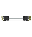 pre-assembled interconnecting cable; B2ca; Socket/plug; 4-pole; Cod. B; 2 m; 1,00 mm²; light green