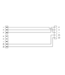 pre-assembled Y-cable; Eca; 2 x plug/socket; 3-pole + 5-pole/5-pole; Cod. A/I; H05Z1Z1-F 3G 2.5 mm²; H05Z1Z1-F 2 x 1,50 mm²; 0.5 m; 1,50 mm²; black/blue