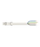 pre-assembled connecting cable; Eca; Plug/open-ended; 4-pole; Cod. A; H05Z1Z1-F 4G 1.5 mm²; 1 m; 1,50 mm²; white
