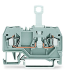 2-conductor disconnect terminal block; for DIN-rail 35 x 15 and 35 x 7.5; 2.5 mm²; CAGE CLAMP®; 2,50 mm²; blue