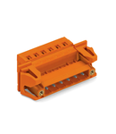 1-conductor male connector; Snap-in flange; 2.5 mm²; Pin spacing 5.08 mm; 4-pole; 2,50 mm²; orange