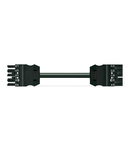 pre-assembled interconnecting cable; Cca; Socket/plug; 5-pole; Cod. A; H05Z1Z1-F 5G 1.5 mm²; 2 m; 1,50 mm²; black