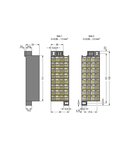 Matrix patchboard; 32-pole; Marking 33-64; Colors of modules: gray/white; Module marking, side 1 and 2 vertical; 1,50 mm²; dark gray