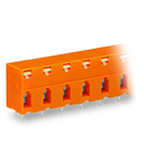 PCB terminal block; push-button; 2.5 mm²; Pin spacing 10.16 mm; 4-pole; CAGE CLAMP®; 2,50 mm²; orange