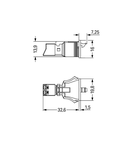 Snap-in plug; 2-pole; Cod. B; 1,50 mm²; light green