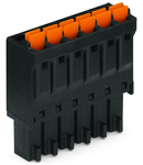 1-conductor female plug; push-button; direct marking; 1.5 mm²; Pin spacing 3.5 mm; 4-pole; 1,50 mm²; black