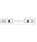 pre-assembled interconnecting cable; Eca; Socket/plug; 4-pole; Cod. B; Control cable 4 x 1.5 mm²; 1 m; 1,50 mm²; gray