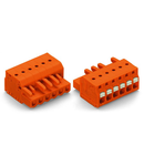 1-conductor female plug; push-button; 2.5 mm²; Pin spacing 5.08 mm; 16-pole; 2,50 mm²; orange