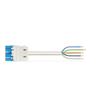 pre-assembled connecting cable; Eca; Plug/open-ended; 5-pole; Cod. I; H05VV-F 5G 1.5 mm²; 5 m; 1,50 mm²; blue