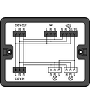 Distribution box; Motion/presence detector; 1 input; 5 outputs; Cod. A; MIDI; black