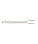 pre-assembled connecting cable; Eca; Socket/open-ended; 3-pole; Cod. A; H05VV-F 3G 1.5 mm²; 1 m; 1,50 mm²; white