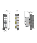 Common potential matrix patchboard; Marking 1-24; with 1 input module incl. end plate; Color of modules: white; Numbering of modules arranged vertically; for 19" racks; Slimline version; 16,00 mm²; dark gray