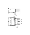 Plug; 3-pole; Cod. B; 4,00 mm²; pink