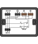 Distribution box; Surge switch circuit; 1 input; 4 outputs; Cod. A, S; MIDI; black