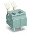 PCB terminal block; finger-operated levers; 2.5 mm²; Pin spacing 7.5/7.62 mm; 5-pole; CAGE CLAMP®; commoning option; 2,50 mm²; gray