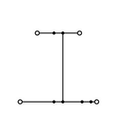 Double-deck terminal block; 4-conductor through terminal block; with end plate; N; without marker carrier; suitable for Ex i applications; internal commoning; conductor entry with violet marking; for DIN-rail 35 x 15 and 35 x 7.5; 2.5 mm²; Push-in CAGE CL